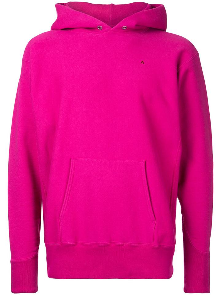 Aton - Kangaroo Pockets Hoodie - Men - Cotton - 6, Pink/purple, Cotton
