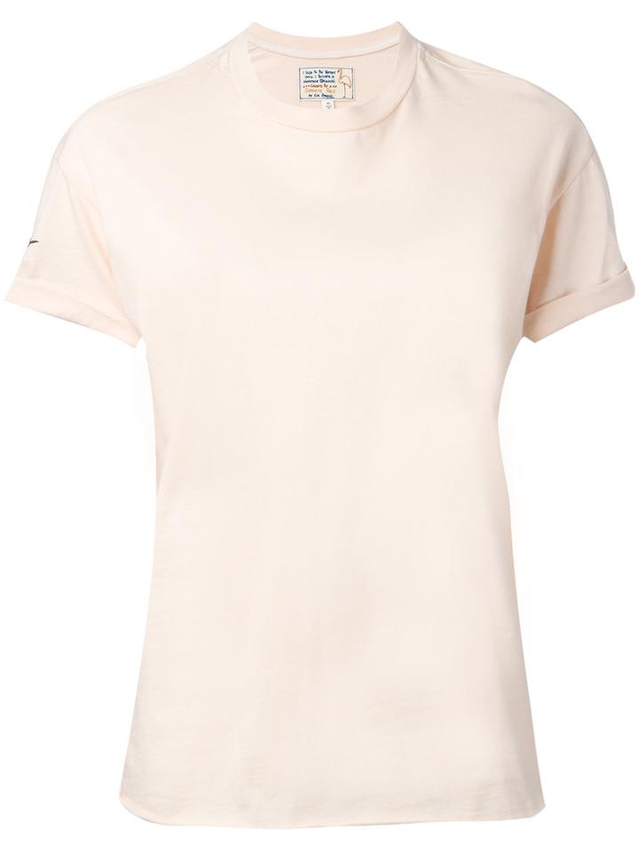 Sandrine Rose - Embroidered T-shirt - Women - Cotton - S, Women's, Nude/neutrals, Cotton