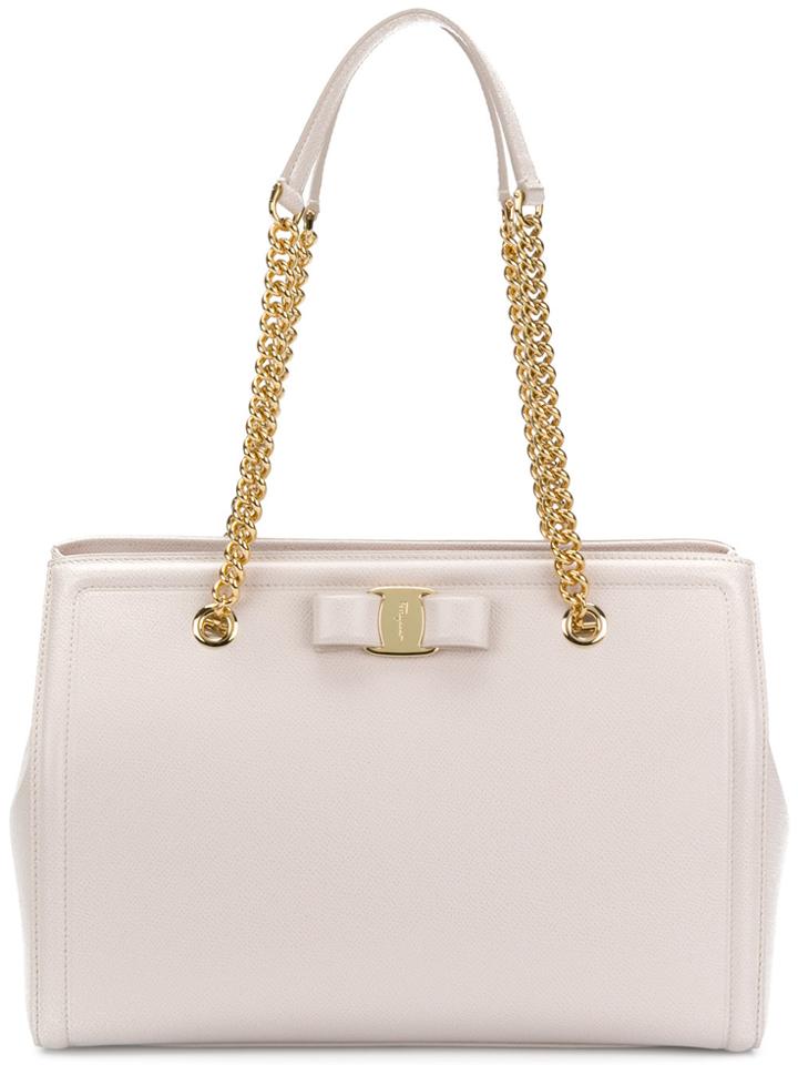 Salvatore Ferragamo Vara Tote Bag - Nude & Neutrals