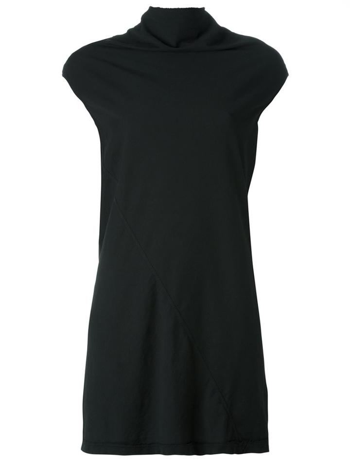 Rick Owens Drkshdw Roll Neck Dress, Women's, Size: Large, Black, Cotton