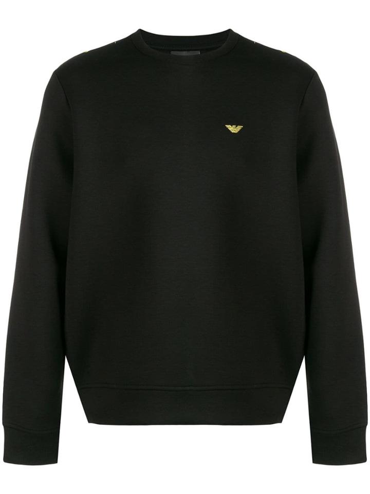 Emporio Armani Embroidered Logo Sweatshirt - Black