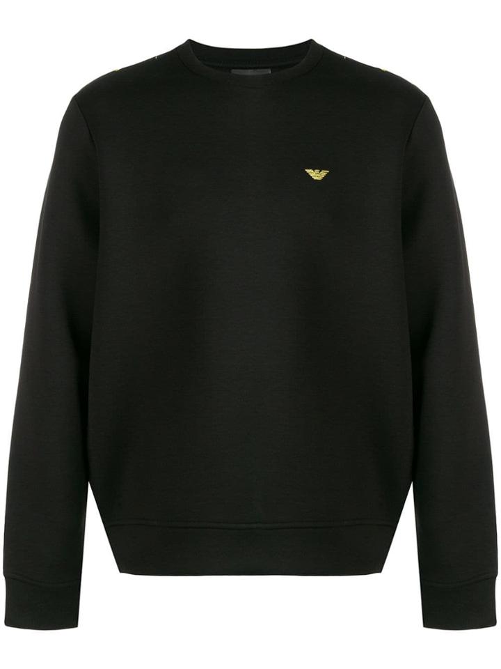 Emporio Armani Embroidered Logo Sweatshirt - Black