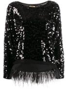 Liu Jo Sequin Embellished Top - Black