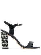 Michael Michael Kors Beekman Embellished Heel Sandals - Black