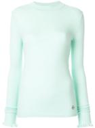 Emilio Pucci Ruffled Detail Knitted Jumper - Green