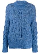 Iro Situla Cable Knit Jumper - Blue