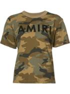 Amiri - Camoflage T-shirt - Women - Cotton - L, Green, Cotton