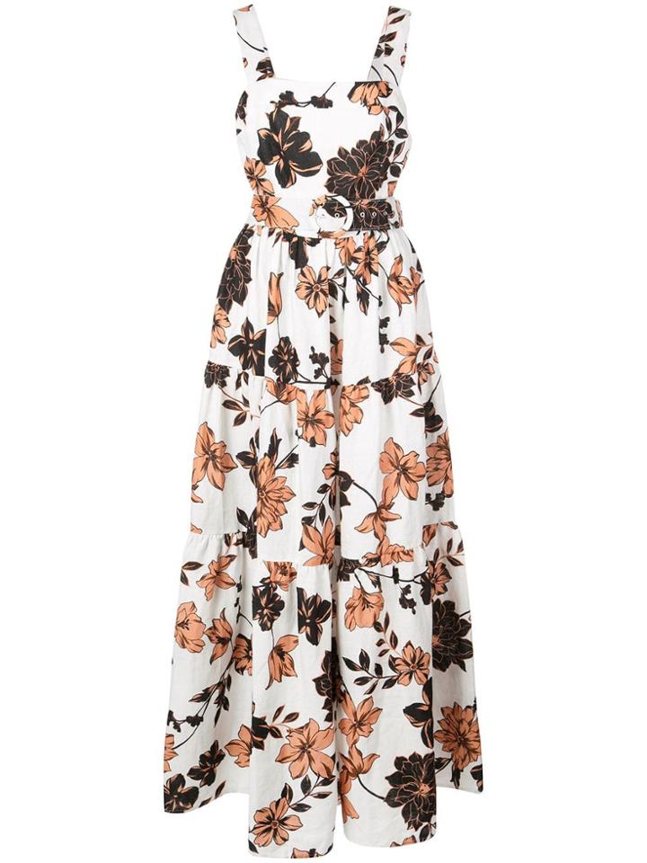 Nicholas Long Floral Day Dress - White