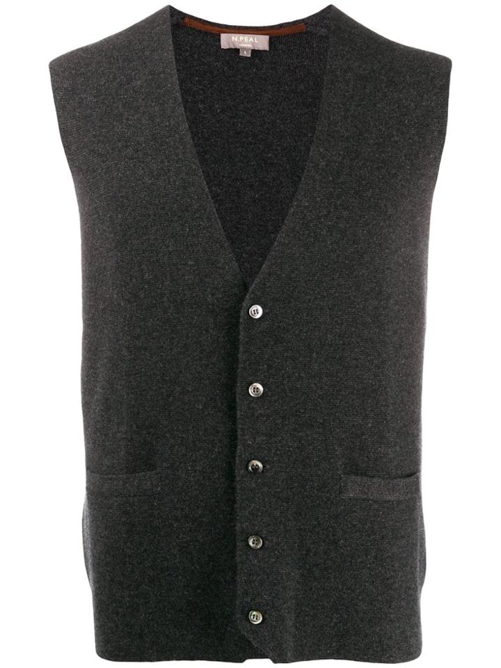 N.peal Chelsea Milano Waistcoat - Grey