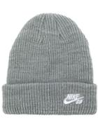 Nike Logo Knit Beanie - Grey