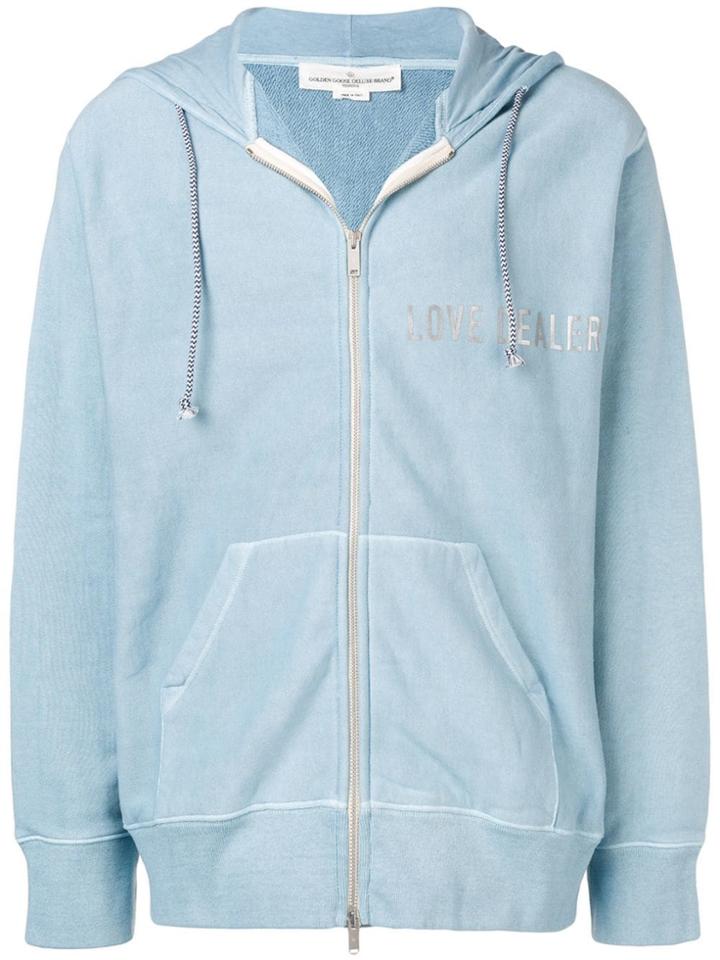 Golden Goose Deluxe Brand Love Dealer Zip-up Hoodie - Blue