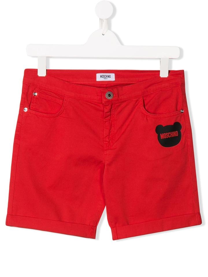 Moschino Kids Toy Silhouette Shorts - Red