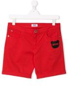 Moschino Kids Toy Silhouette Shorts - Red