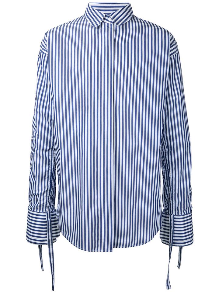 Strateas Carlucci - Veil Macro Striped Shirt - Men - Cotton - S, Blue, Cotton
