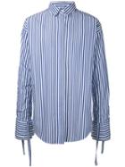 Strateas Carlucci - Veil Macro Striped Shirt - Men - Cotton - S, Blue, Cotton