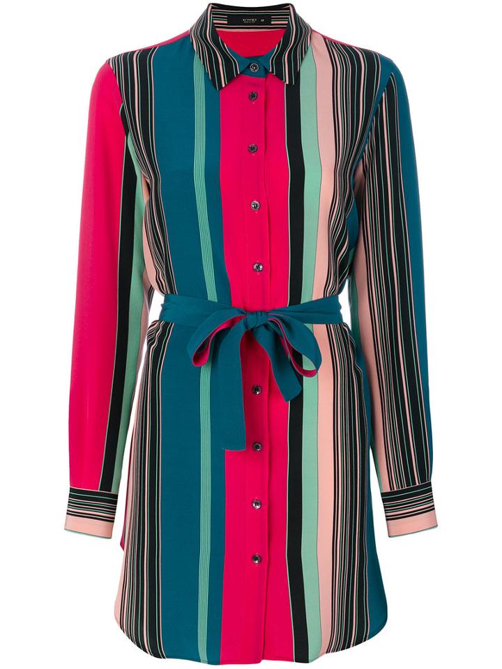 Etro - Colour Block Long Shirt - Women - Silk - 40, Silk