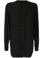 Song For The Mute Oversized Collarless Shirt - Black