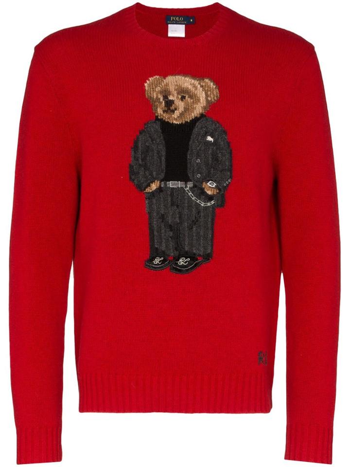Polo Ralph Lauren Teddy Bear Knit Jumper - Red