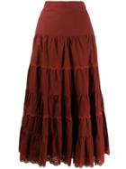 Ulla Johnson Embroidered Flared Skirt