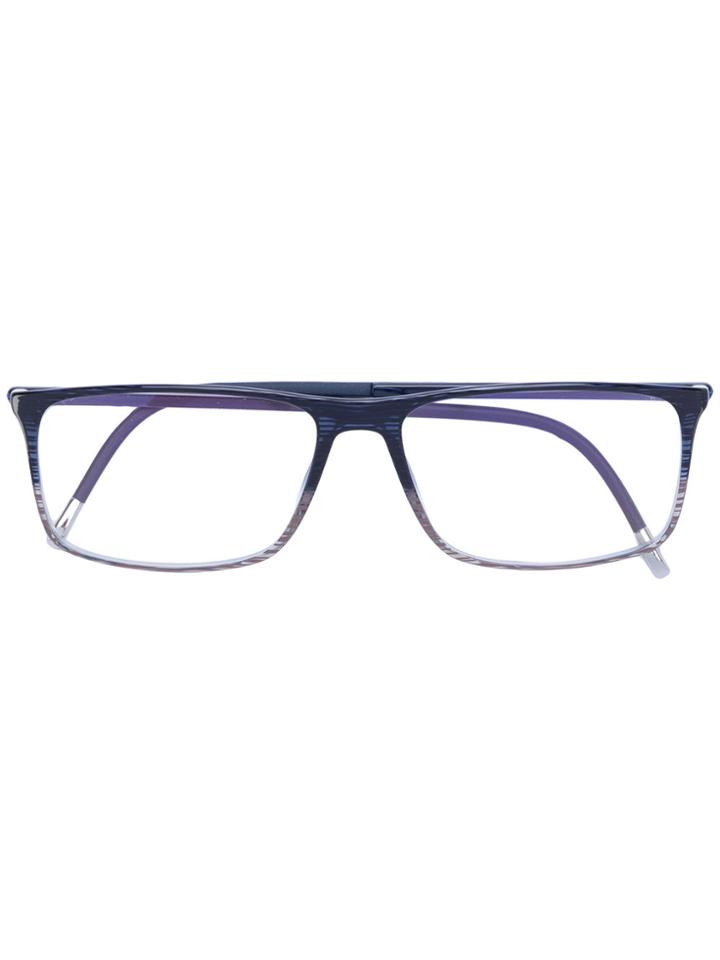 Silhouette Square Glasses - Blue