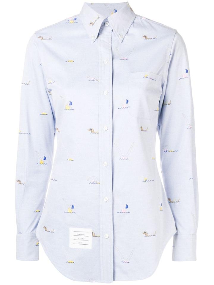 Thom Browne Synchronized Swimmer Oxford Shirt - Blue