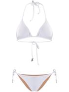 Fisico Triangle Top Bikini - White