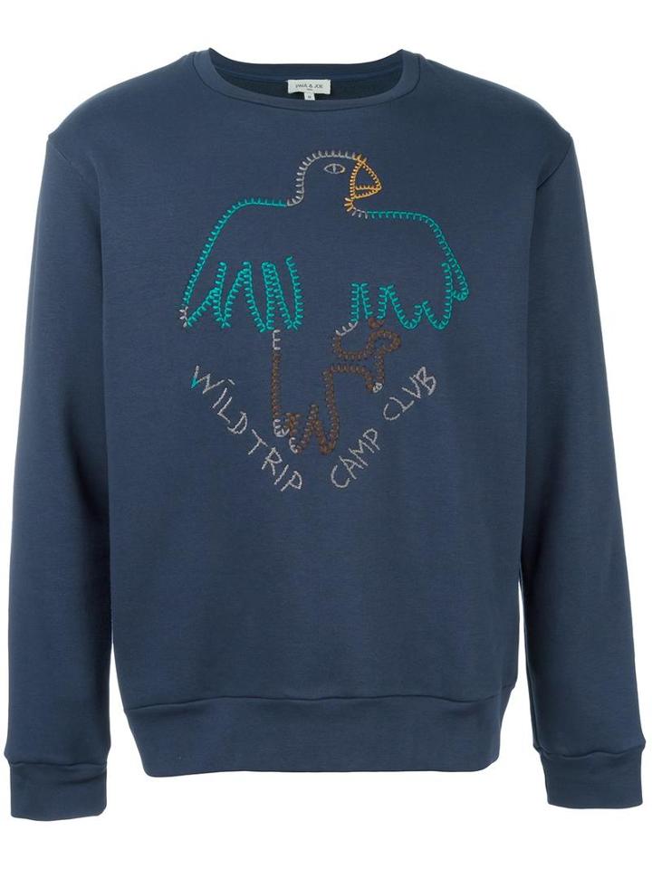Paul & Joe 'eagle' Sweatshirt, Men's, Size: Large, Blue, Cotton/polyester