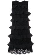 Dolce & Gabbana Frill Lace Dress - Black