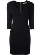 Pierre Balmain Button Detail Fitted Dress, Women's, Size: 42, Black, Nylon/spandex/elastane/rayon