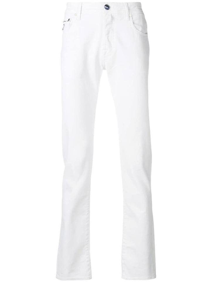 Jacob Cohen Embroidered Detail Trousers - White