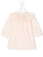 Chloé Kids - Ruffle Collar Dress - Kids - Cotton - 9 Mth, Pink/purple