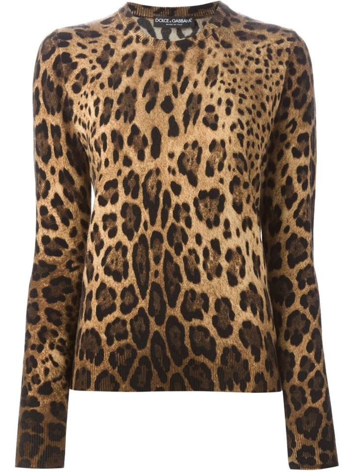 Dolce & Gabbana Leopard Intarsia Sweater