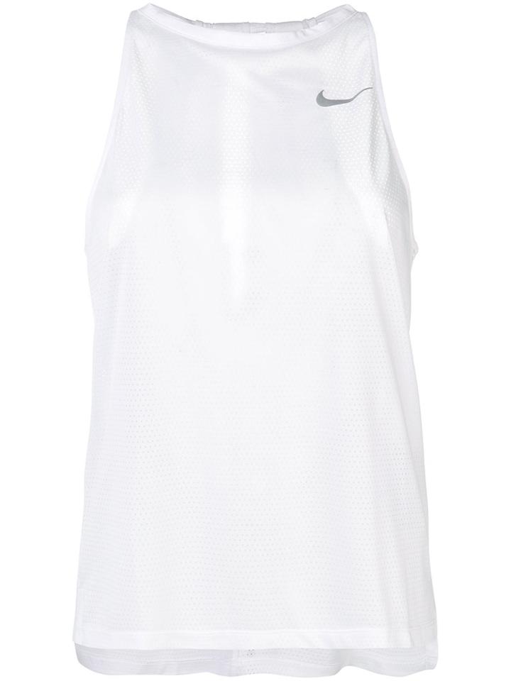 Nike - Breathe Running Tank - Women - Polyester - S, White, Polyester
