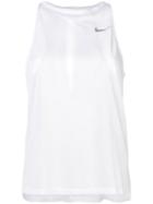Nike - Breathe Running Tank - Women - Polyester - S, White, Polyester
