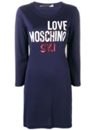 Love Moschino Love Ski Sweater-dress - Blue