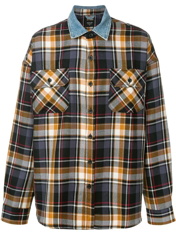 Fear Of God Denim Collared Flannel Shirt - Blue