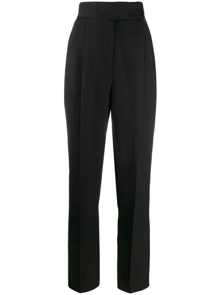 Roberto Cavalli High-waisted Tapered Trousers - Black