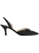 Chanel Vintage Embellished Pumps - Black