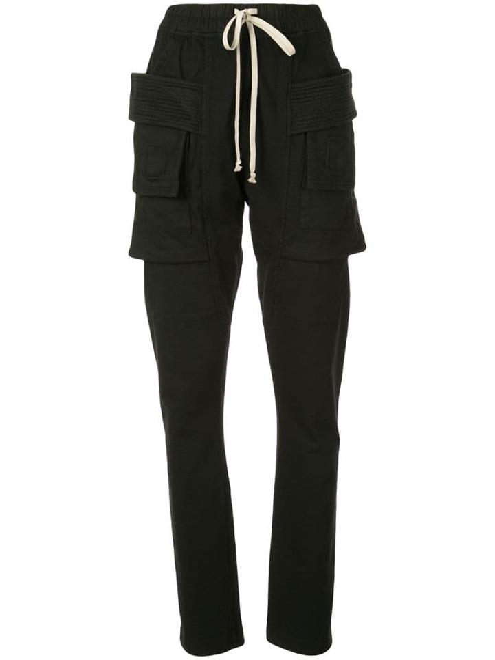 Rick Owens Drkshdw Tapered Cargo Trousers - Black