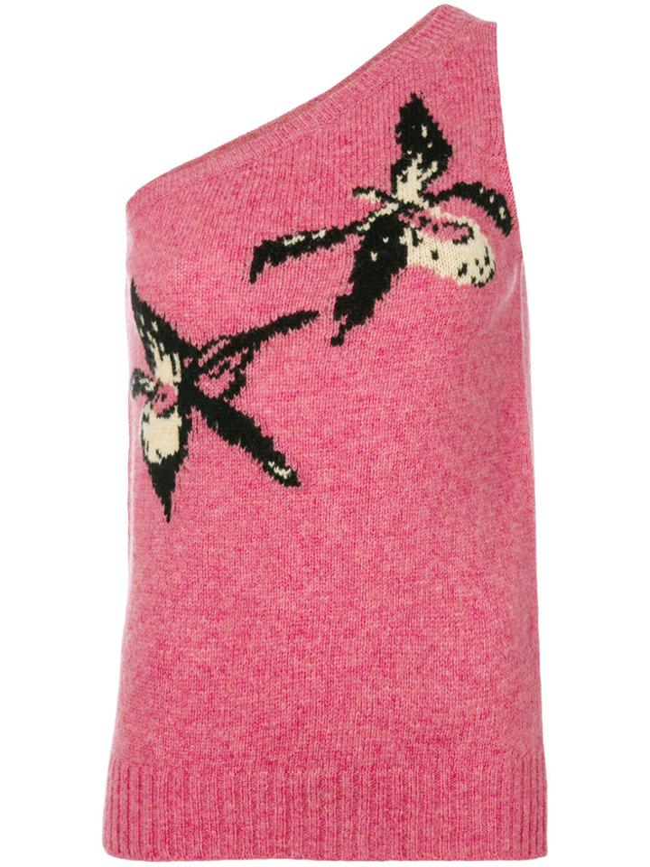 Prada One Shoulder Knit - Pink & Purple
