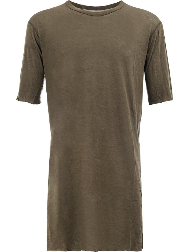 Boris Bidjan Long Line T-shirt - Green