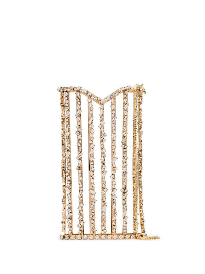 Rosantica Oasis Crystal-embellished Phone Bag - Metallic