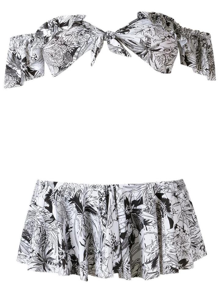 Amir Slama Printed Bikini Set, Women's, Size: P, Black, Elastodiene