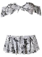 Amir Slama Printed Bikini Set, Women's, Size: P, Black, Elastodiene