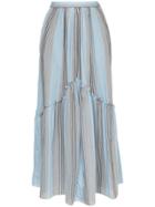 Three Graces Lelia Marari Stripe Skirt - Blue