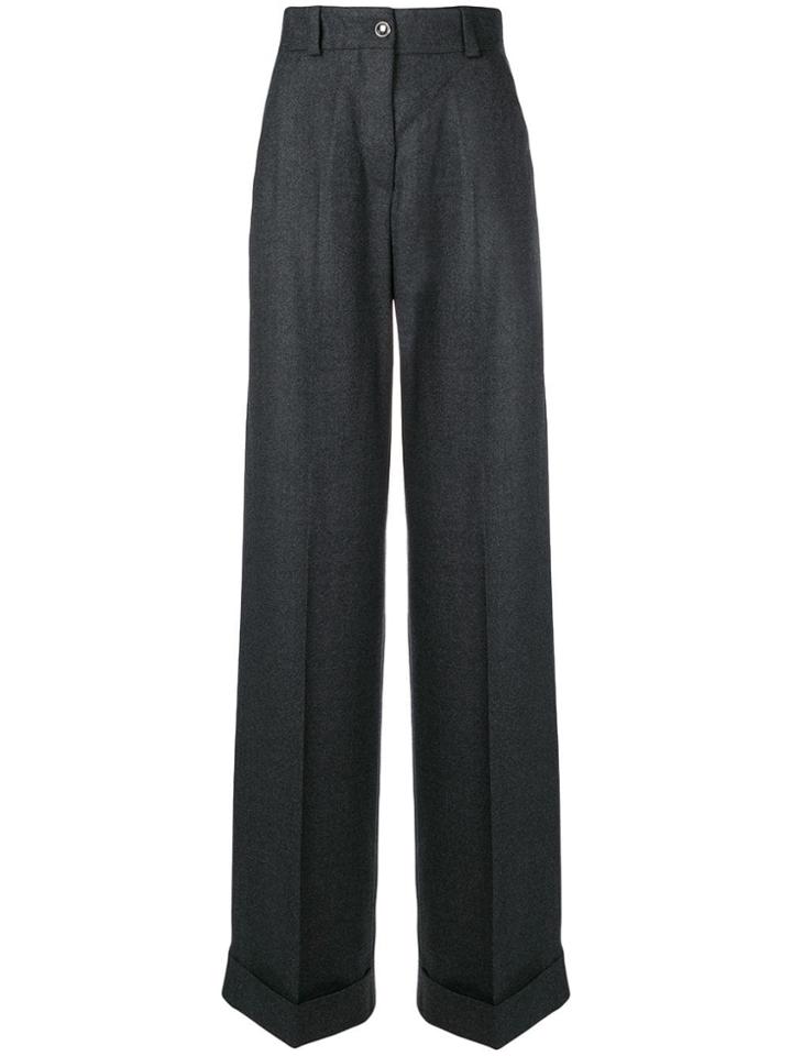 Pt01 Wide Leg Trousers - Grey