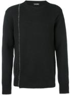 Raf Simons Stitch Detail Jumper, Men's, Size: Small, Black, Virgin Wool