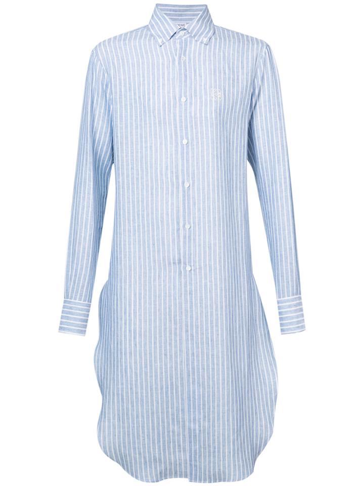 Loewe Long Striped Shirt - Blue