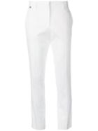 Paul Smith Tailored Cropped Trousers, Women's, Size: 48, White, Cotton/linen/flax