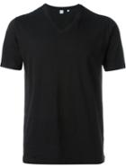 Aspesi V-neck Short Sleeve T-shirt, Men's, Size: Xl, Black, Cotton